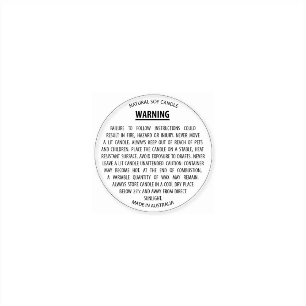 Candle Warning Label 40mm