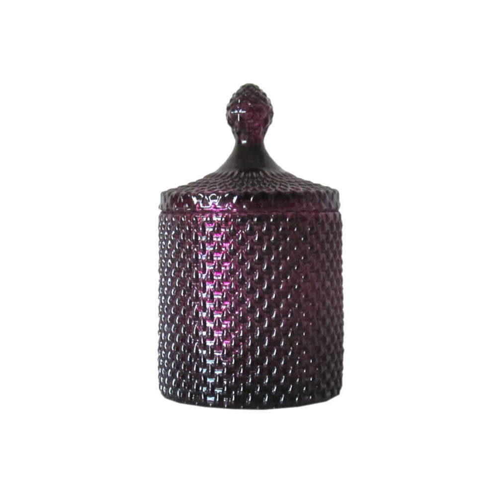 Metallic Purple Teardrop Candle Jar