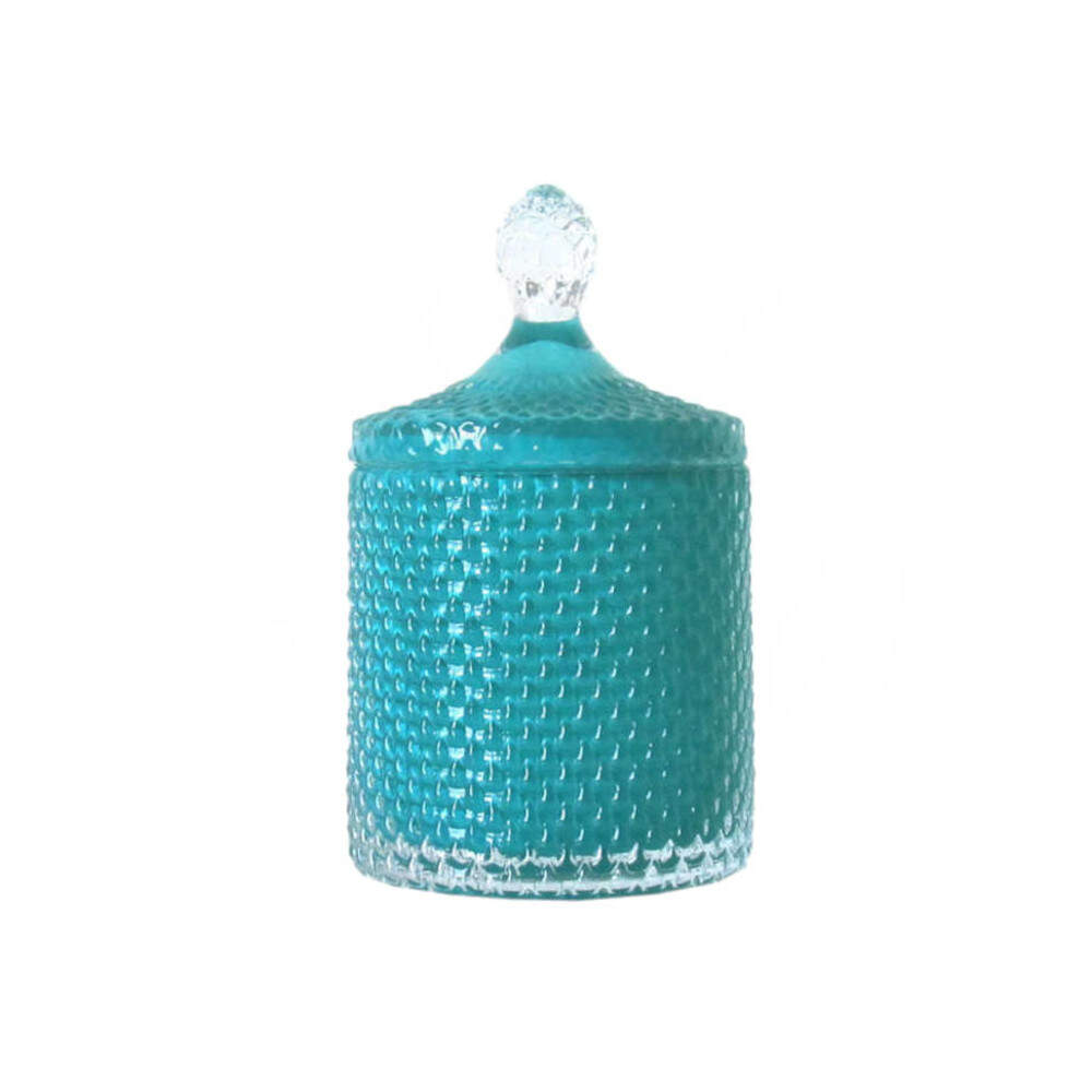 Turquoise Teardrop Candle Jar